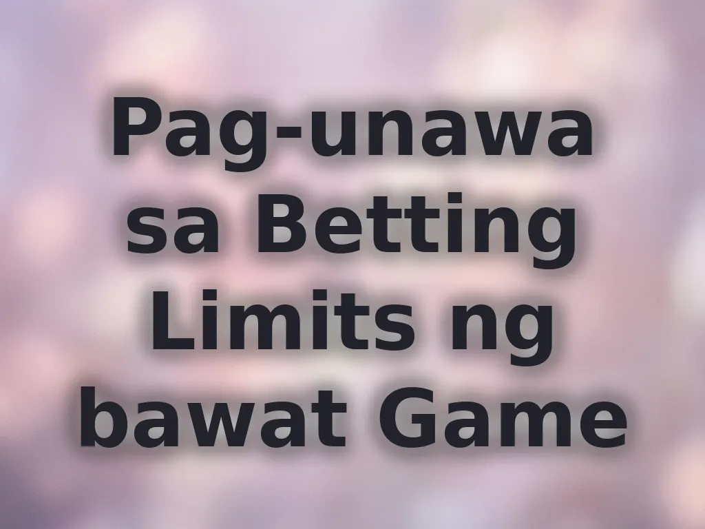 Betting limits illustration